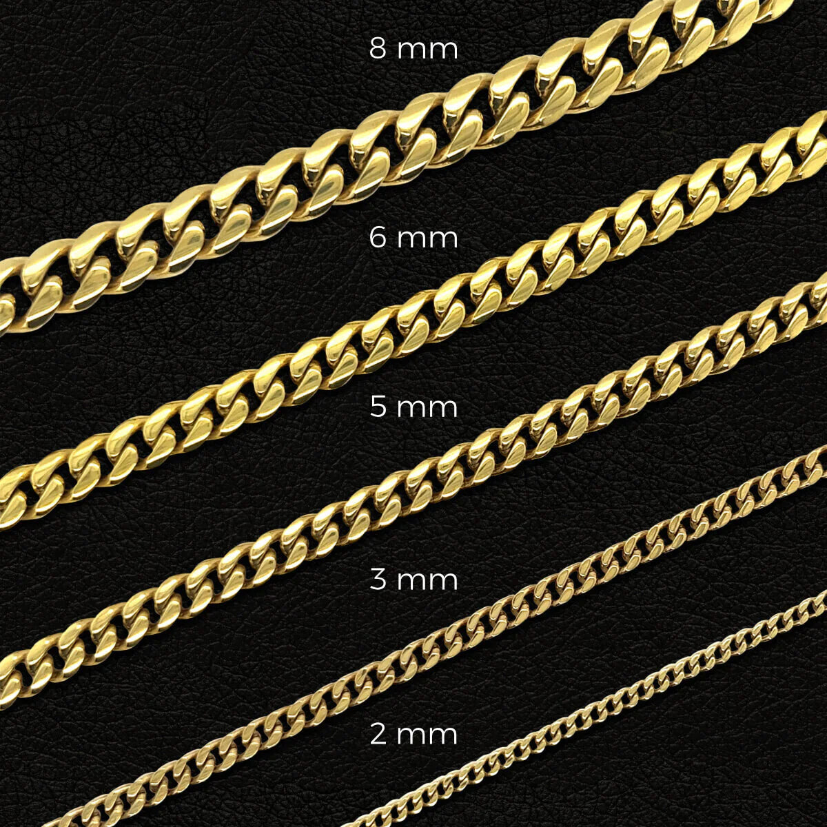 Rope Chain in White Gold - 2mm