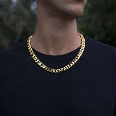 BLH Signature Cuban in Yellow Gold- 12mm