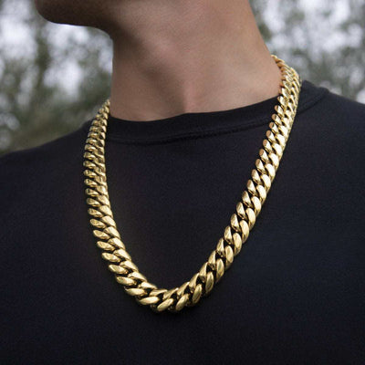 BLH Signature Cuban in Yellow Gold- 19mm