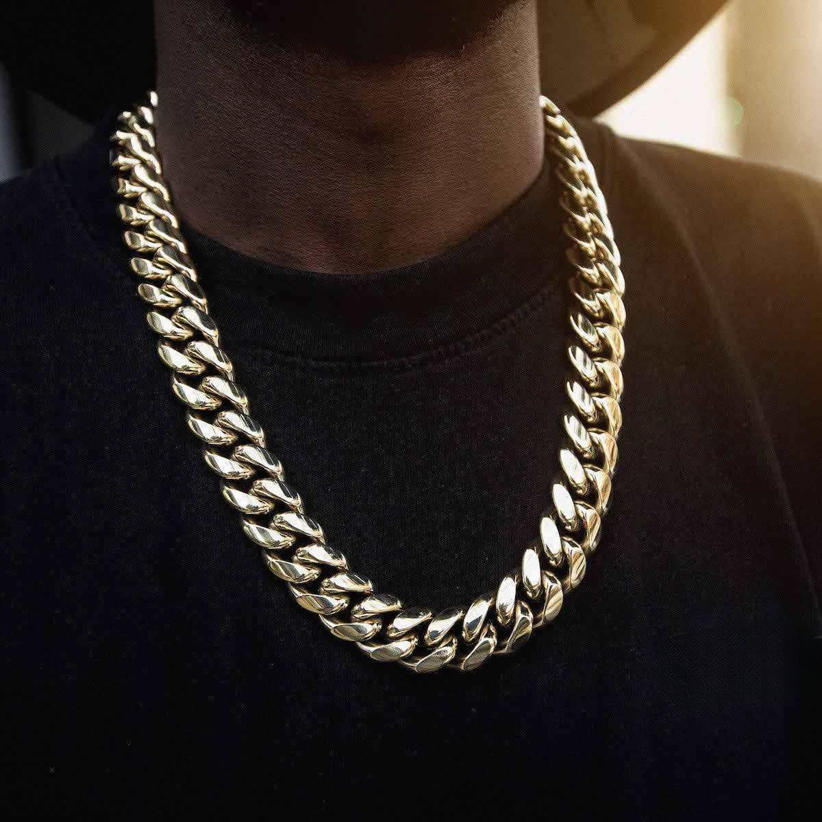 BLH Signature Cuban in Yellow Gold- 19mm