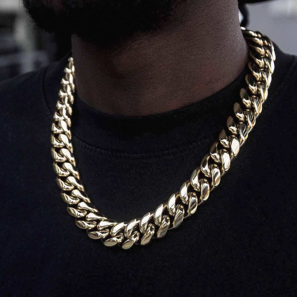 BLH Signature Cuban in Yellow Gold- 19mm