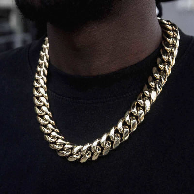 BLH Signature Cuban in Yellow Gold- 19mm