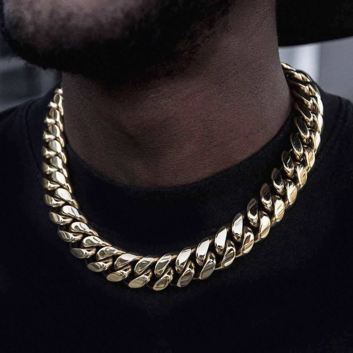 BLH Signature Cuban in Yellow Gold- 19mm