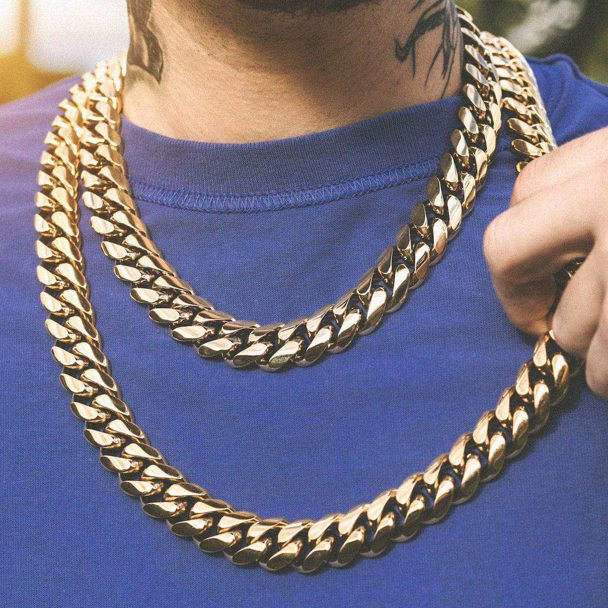 BLH Signature Cuban in Yellow Gold- 19mm
