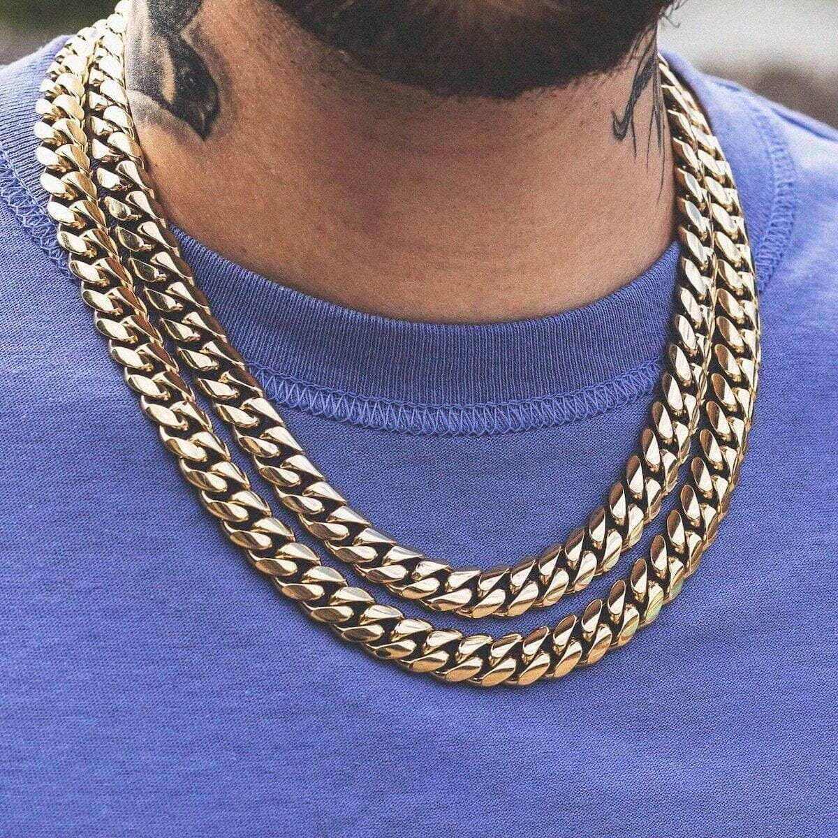 BLH Signature Cuban in Yellow Gold- 12mm