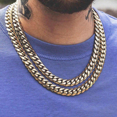 BLH Signature Cuban in Yellow Gold- 12mm