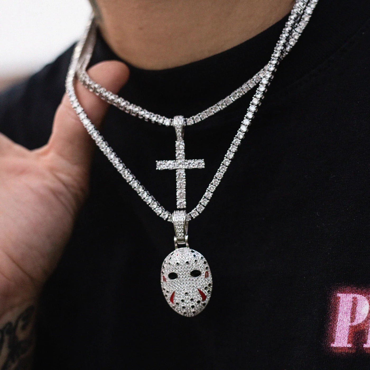 2 Chains + 2 Pendants white gold