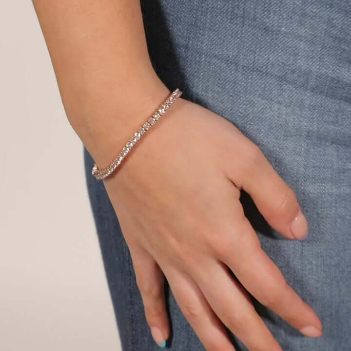 Diamond Tennis Bracelet in Rose Gold - 3mm