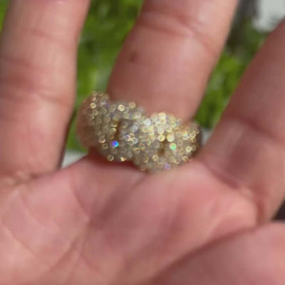 Diamond Prong Ring in White Gold Vermeil