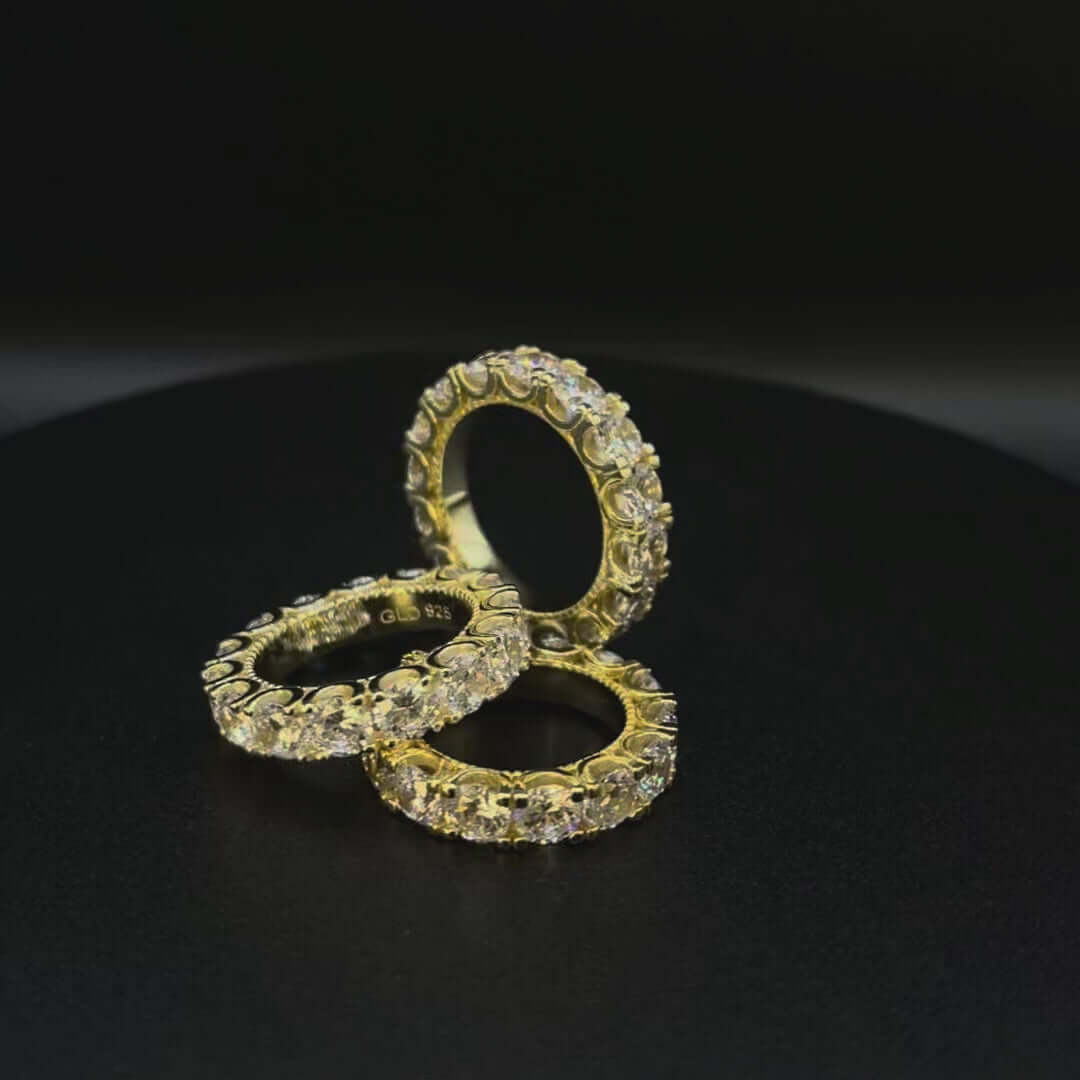 5mm Eternity Band Ring in Yellow Gold Vermeil