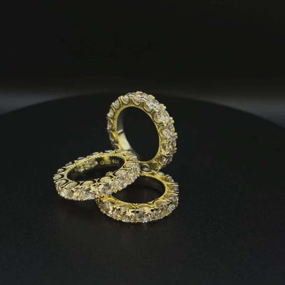 5mm Eternity Band Ring in Yellow Gold Vermeil