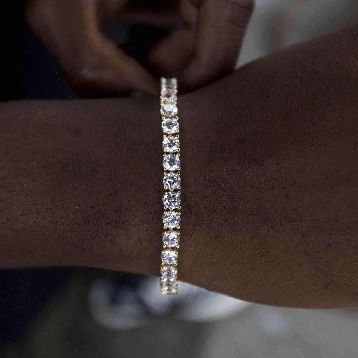 Diamond Tennis  Tennis Bracelet in Yellow Gold- 5mm
