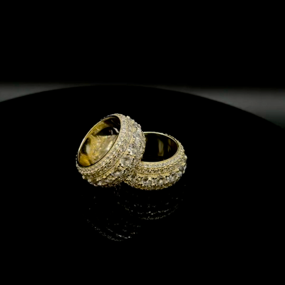 5 Layer Diamond Band Ring in Yellow Gold Vermeil