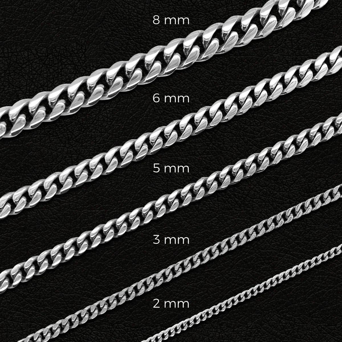 Franco Chain in White Gold - 3mm